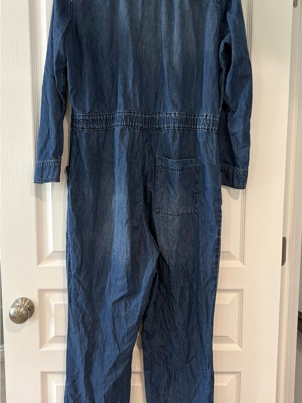 Universal Thread Denim Button-Front Jumpsuit - Blue - Picture 5 of 6